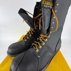 Carolina 1905 Linesman Boots Mens 13 EE Black Leather Vibram EH Made in USA